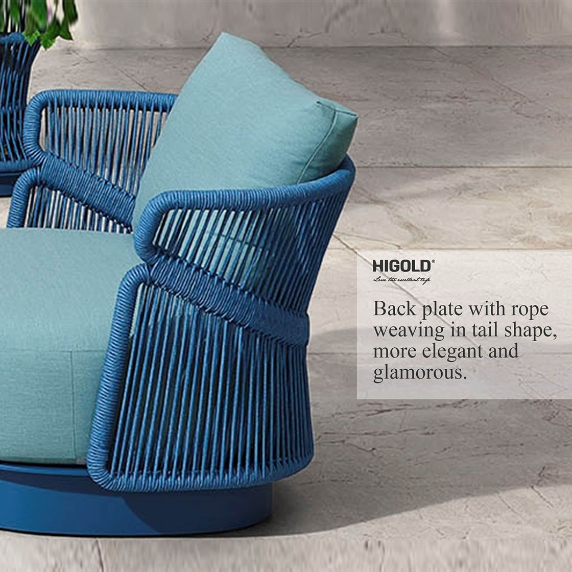 HIGOLD Aio Teak Outdoor Furniture Patio Conversation Sofa Set With Cushions