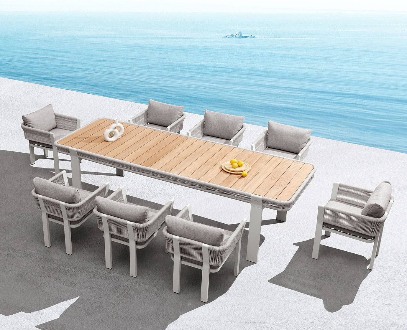 Higold Teak Outdoor Dining Table And Chairs Borromeo Garden Patio Dining Set
