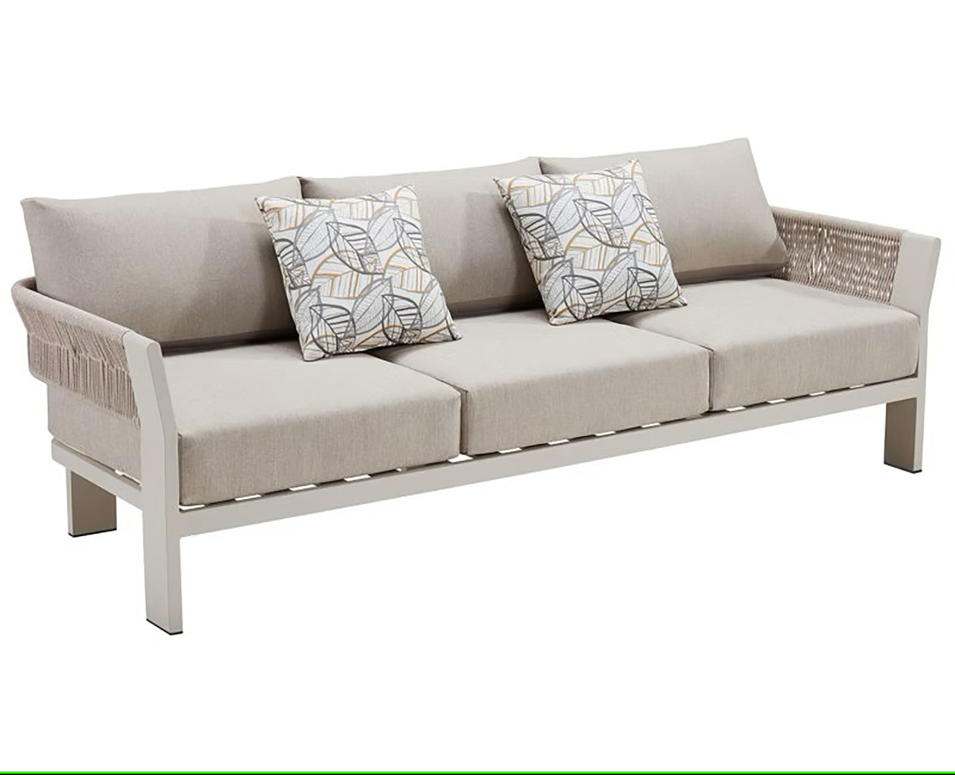 Higold Aluminum Teak Outdoor Furniture BORROMEO Garden Patio Couch Conversation Sofa Set With Coffee Table KD Version