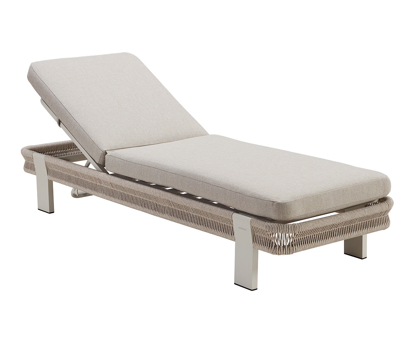 Higold Aluminum Teak Outdoor Furniture Pool Chaise Loungers With Side Table Borromeo Lounge Chairs