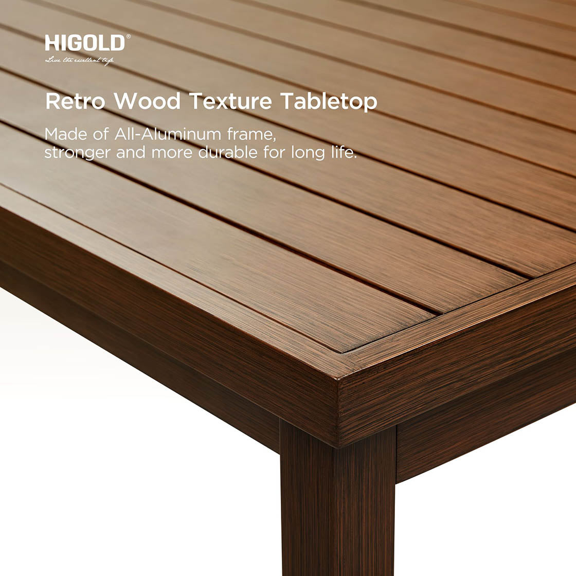 HIGOLD Carlo Extendable Outdoor Patio Dining Set for Eight Person