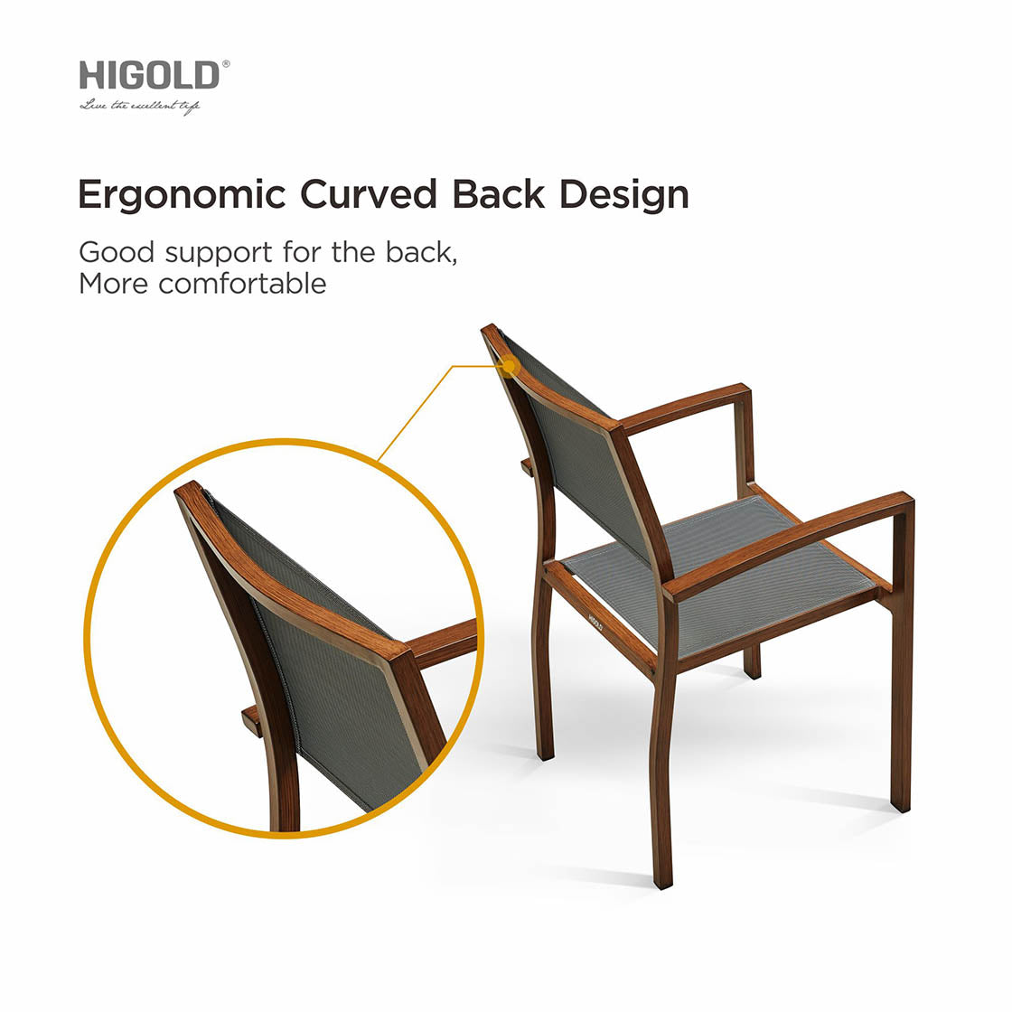 HIGOLD Carlo Extendable Outdoor Patio Dining Set for Eight Person