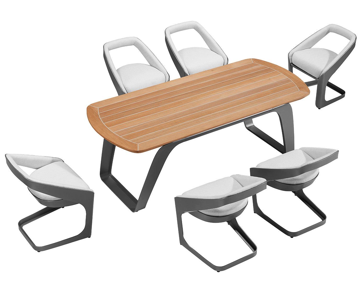 Higold Teak Outdoor Dining Table And Chairs Onda Garden Patio Dining Set