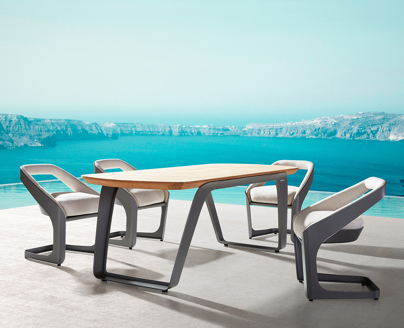 Higold Teak Outdoor Dining Table And Chairs Onda Garden Patio Dining Set