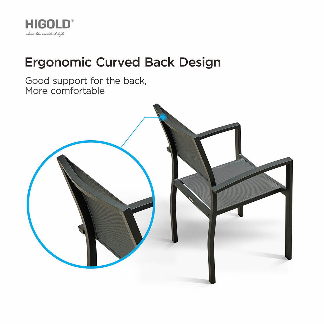 HIGOLD Heck Extendable Outdoor Patio Dining Set for Eight Person