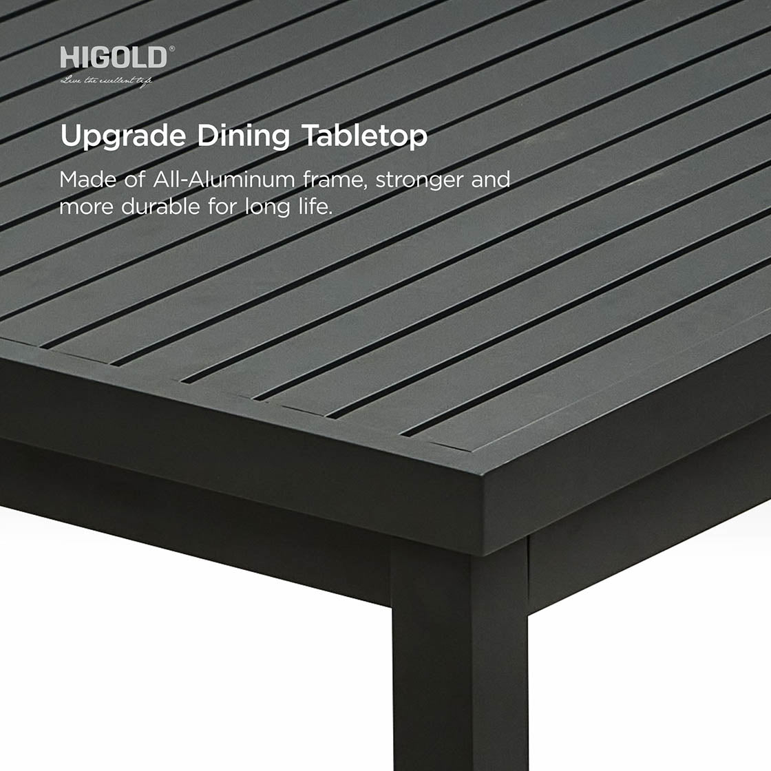 HIGOLD Heck Extendable Outdoor Patio Dining Set for Eight Person