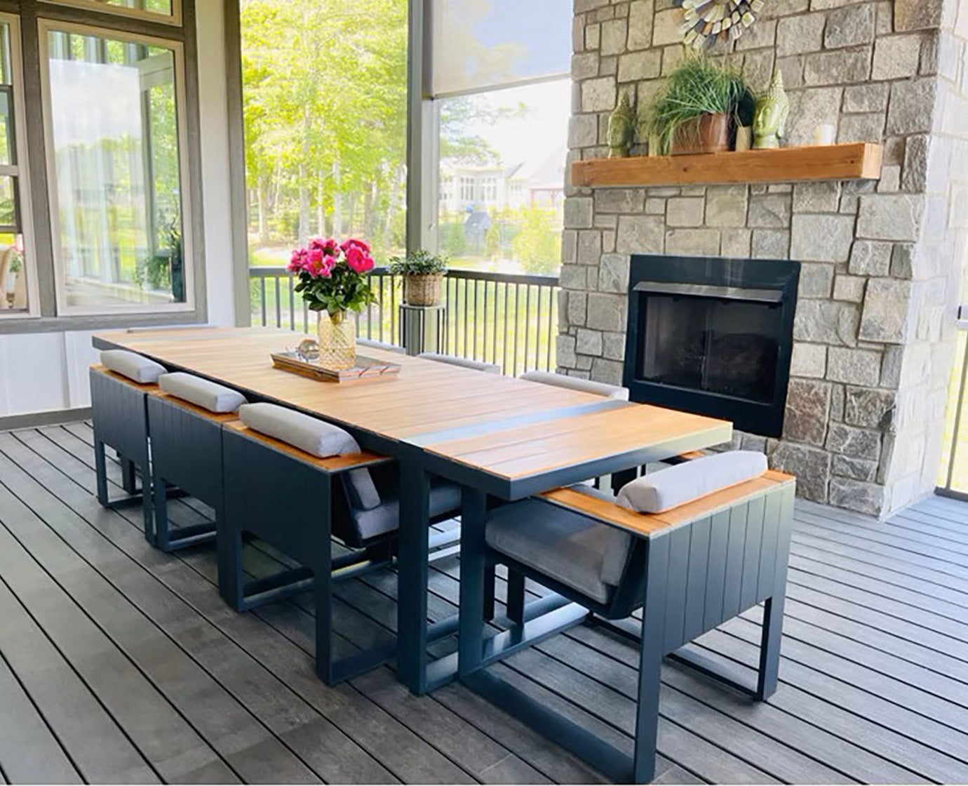 Higold Teak Outdoor Dining Table And Chairs Cambusa Garden Patio Dining Set