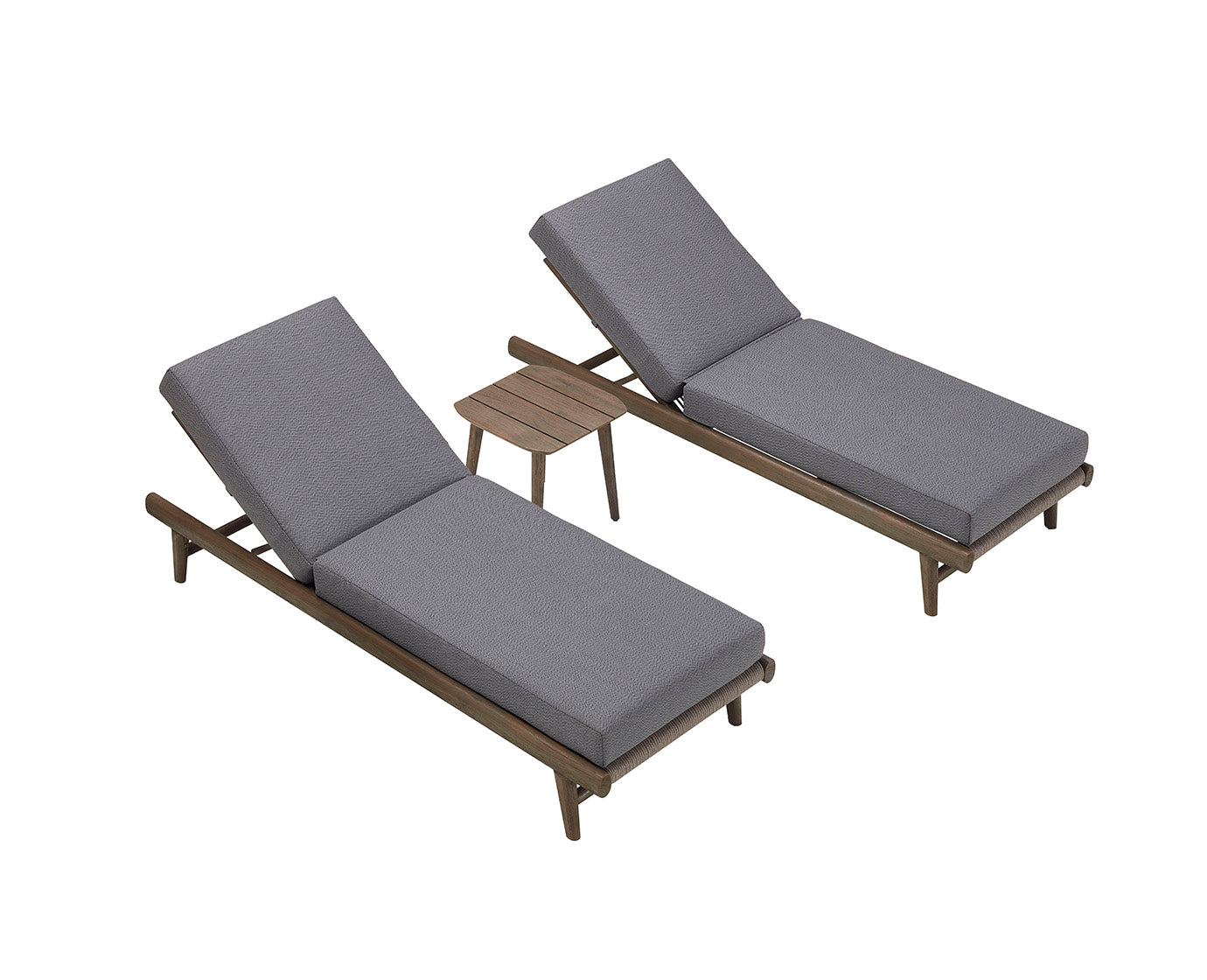 Higold Teak Outdoor Furniture Pool Chaise Loungers With Side Table Leo Lounge Chairs