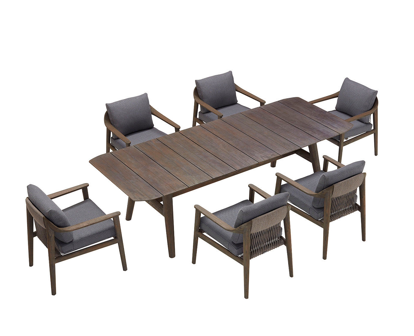 Higold Teak Outdoor Dining Table And Chairs LEO Garden Patio Dining Set