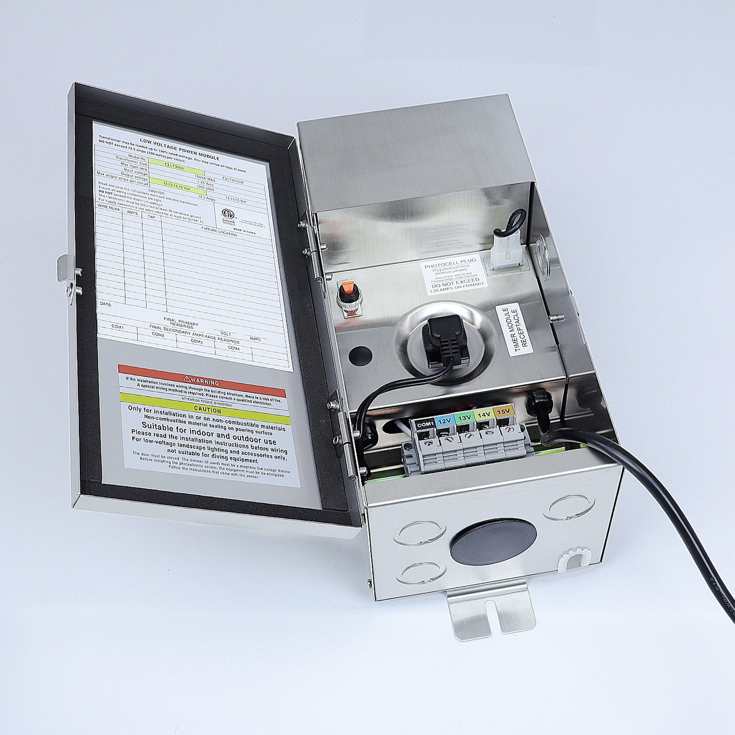 Free Shipping 150W Multi-tap Low Output Voltage 12V/13V/14V/15V AC Tranformer LT3150