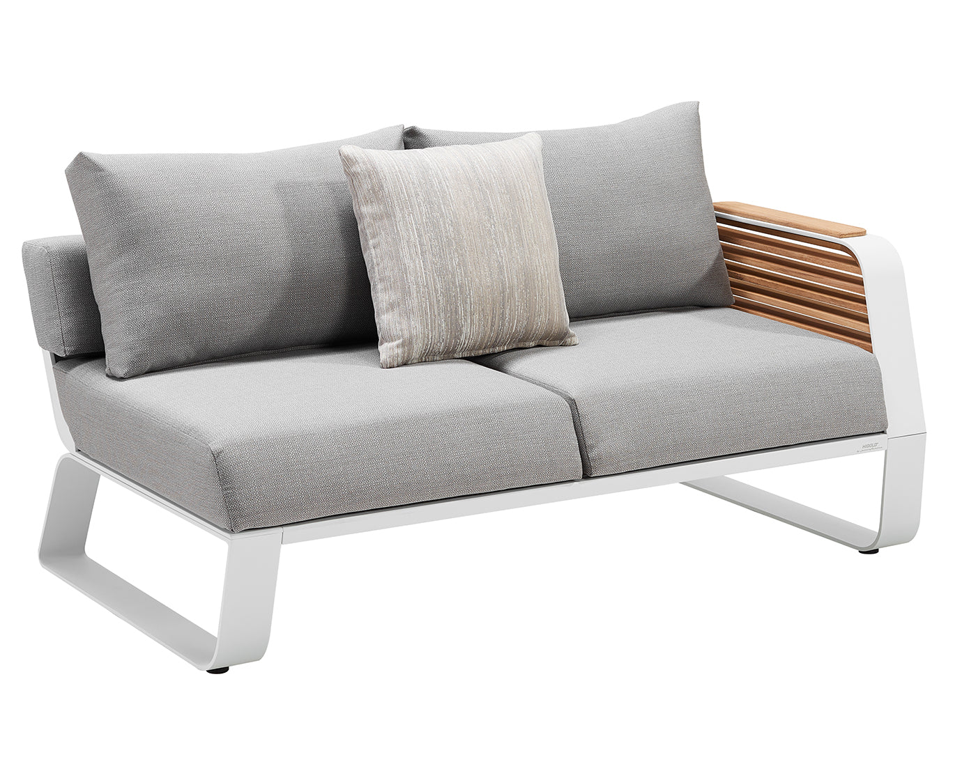 Higold Luxury Outdoor Garden Teak Furniture Sectional Sofa Sets Wing Patio Couch with Coffee Table