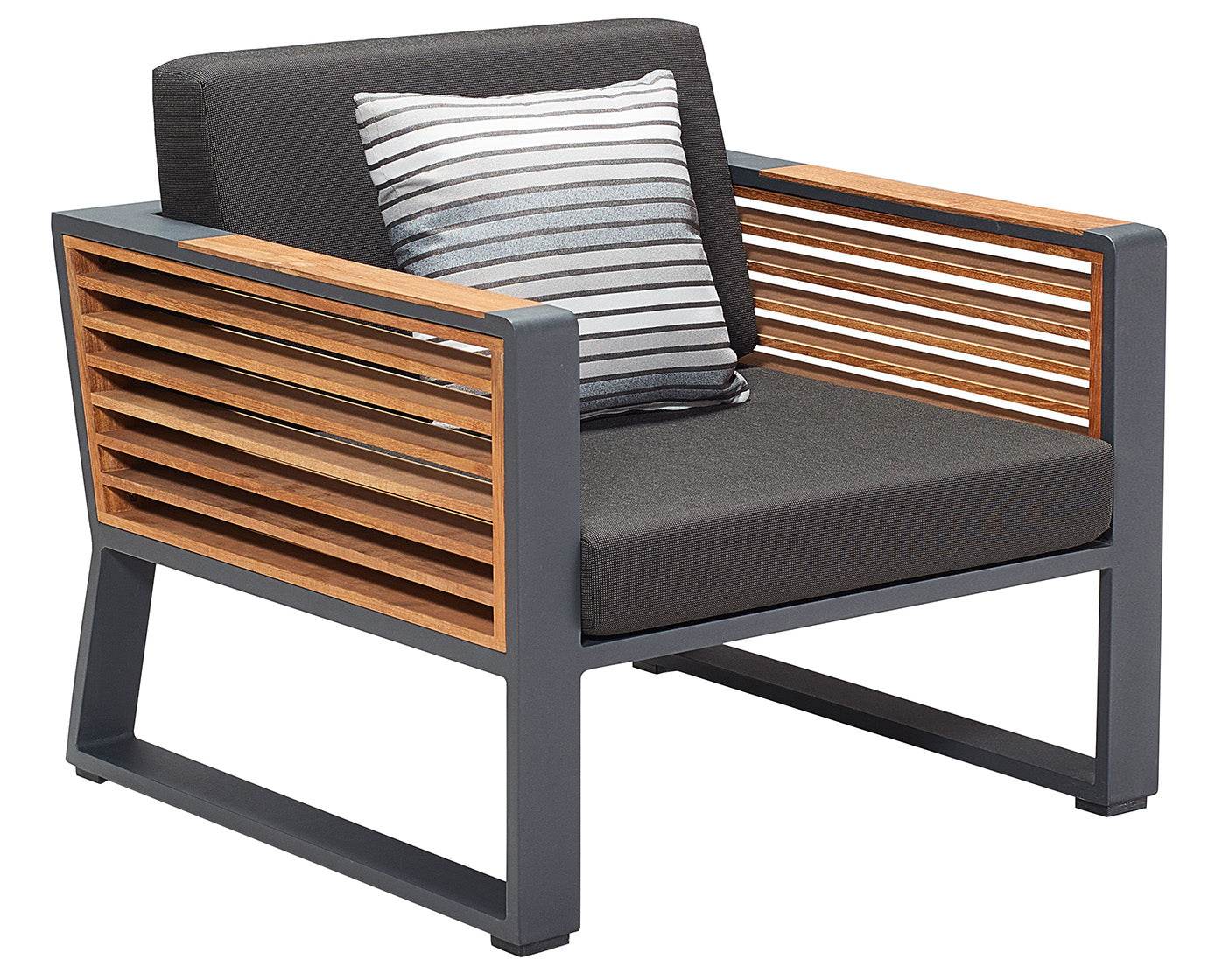 Higold Aluminum Teak Outdoor Furniture New York Garden Patio Couch Conversation Sofa Set With Coffee Table