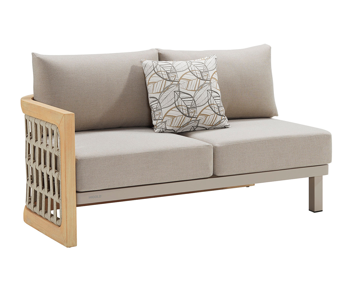 Higold Luxury Outdoor Garden Teak Furniture Sectional Sofa Sets Riva Patio Couch with Coffee Table