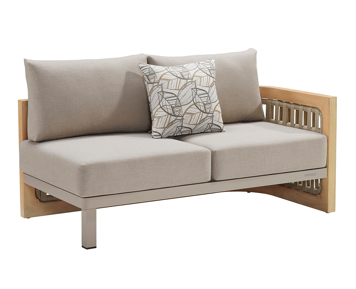 Higold Luxury Outdoor Garden Teak Furniture Sectional Sofa Sets Riva Patio Couch with Coffee Table