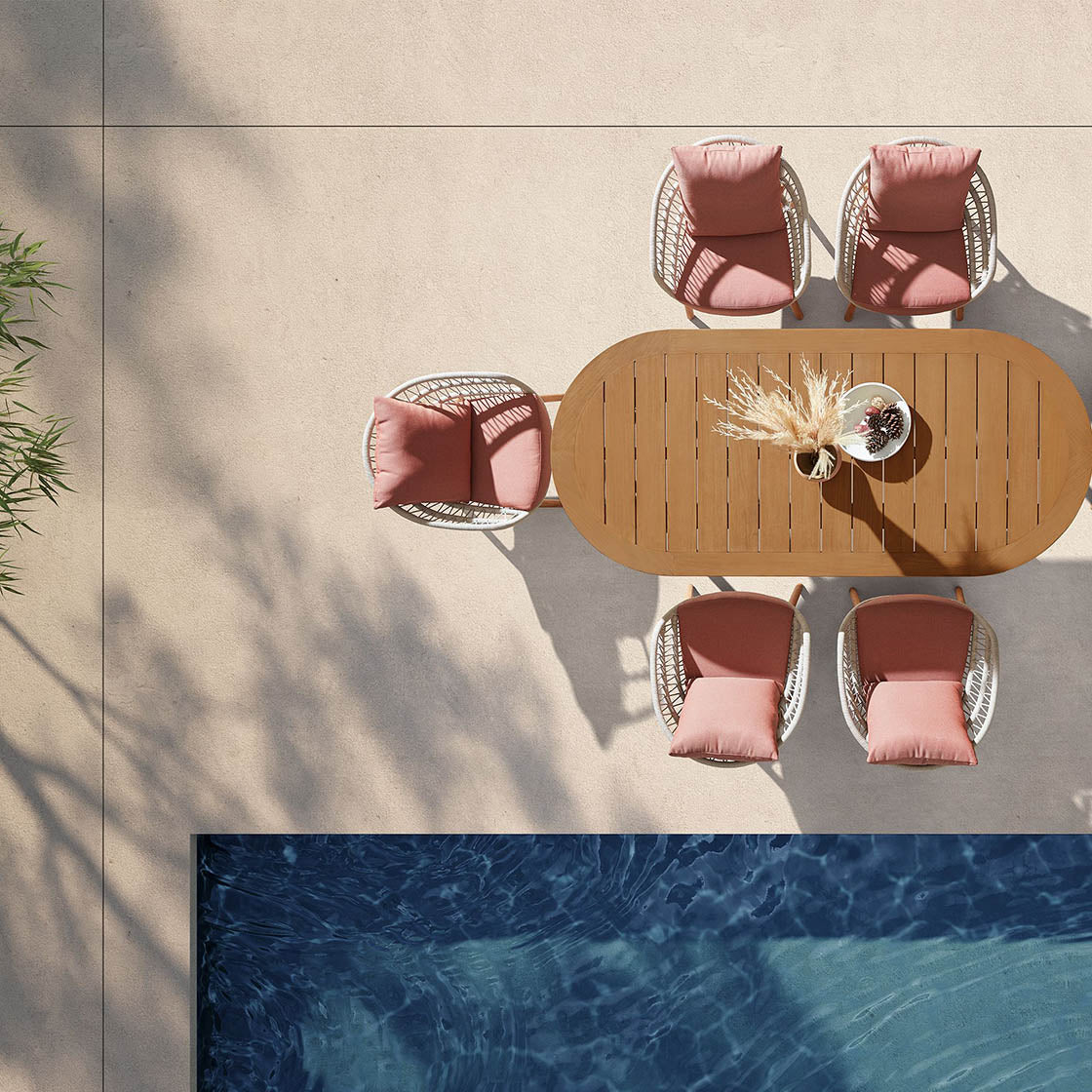 HIGOLD VASCA Teak Furniture Outdoor Dining Set With Cushions