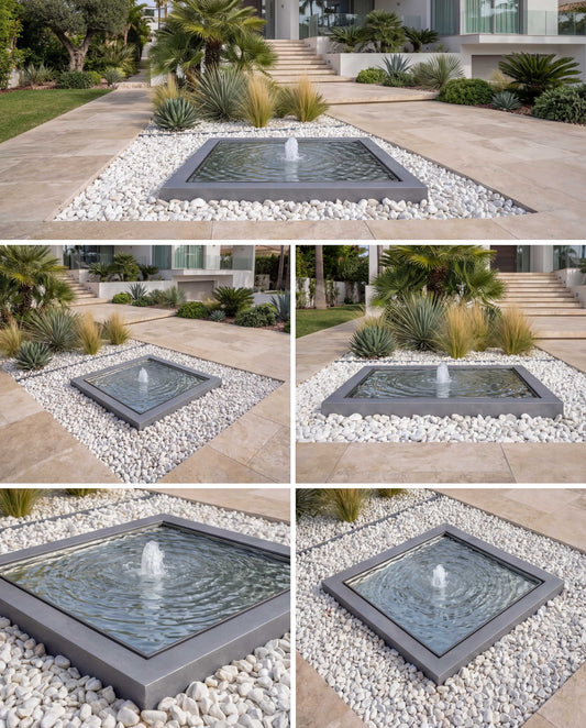 Luxury KYS-Mirror Square Infinity Fountain AISI 316L Stainless Steel (Marine Grade)