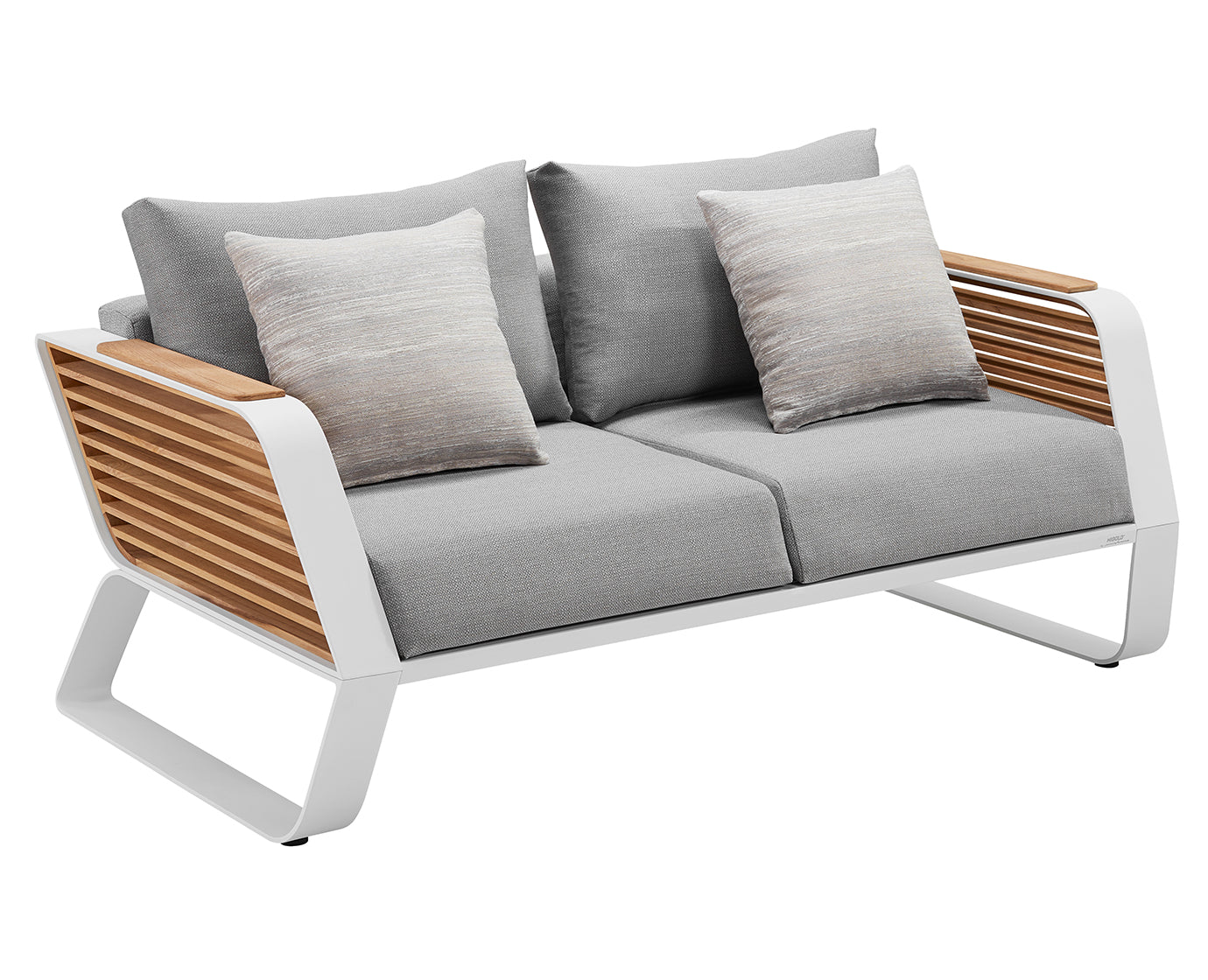 Higold Luxury Teak Outdoor Furniture Wing Garden Patio Couch Conversation Sofa Set With Coffee Table