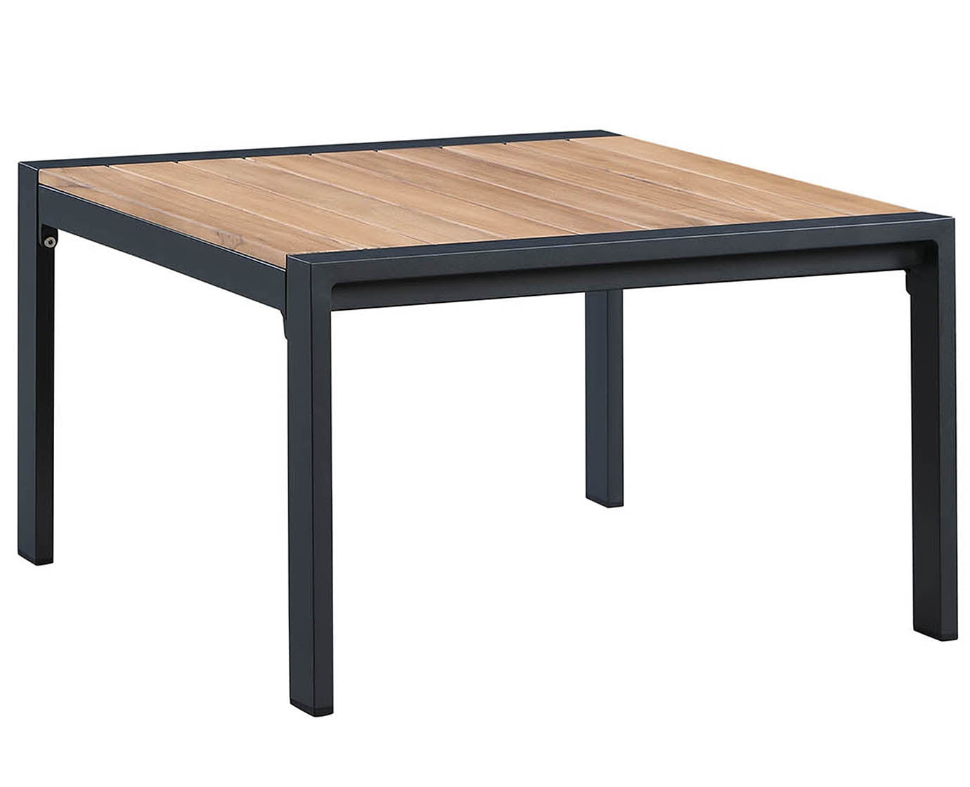 HIGOLD Rossio Outdoor Sectional Sofa Matte Charcoal Aluminum Frame Teak Finished