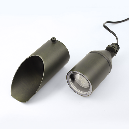 Free Shipping Brass Landscape Lighting LT2102 Adjustable Shroud MR16 Up Lights (Lamp not included)