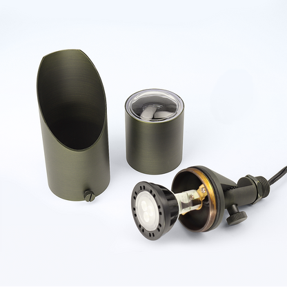 Free Shipping Brass Landscape Lighting LT2102 Adjustable Shroud MR16 Up Lights (Lamp not included)