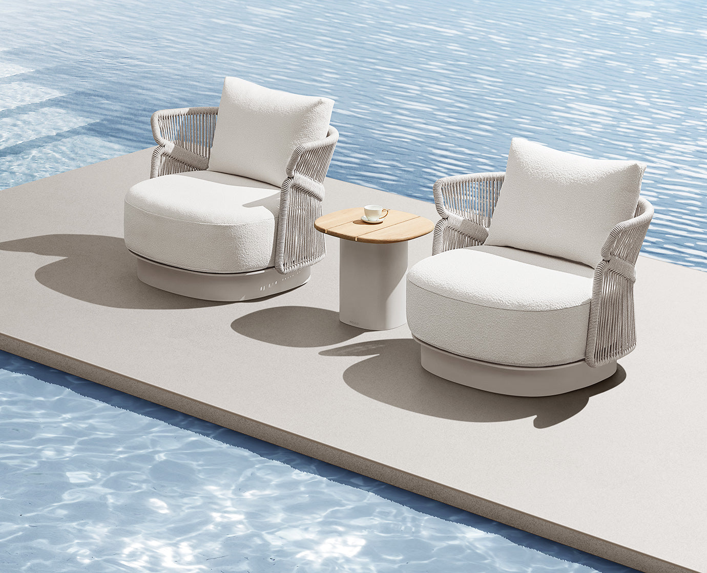 Free Shipping HIGOLD Aio Teak Outdoor Furniture 5 Seats Patio Sofa Set With Cushions