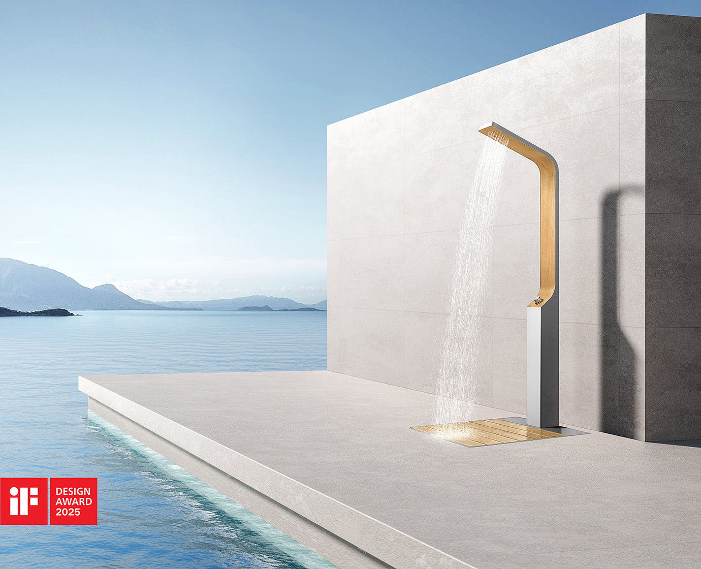 Free Shipping Luxury Outdoor Shower Teak Wood Patio Shower Higold Brand