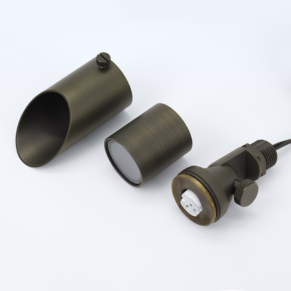 Free Shipping Brass Landscape Lighting LT2103 Adjustable Shroud MR11 Up Lights (Lamp not included)