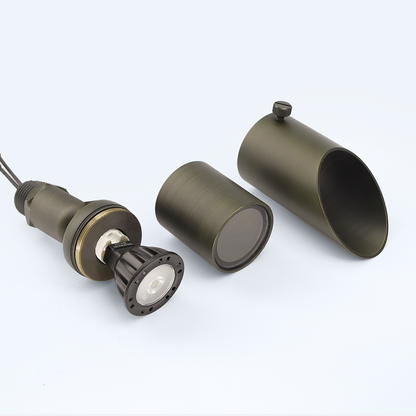 Free Shipping Brass Landscape Lighting LT2103 Adjustable Shroud MR11 Up Lights (Lamp not included)