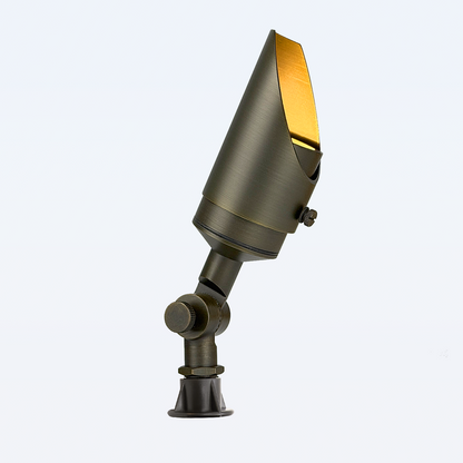 Free Shipping Brass Landscape Lighting LT2106 Adjustable Shroud Compact MR16 Up Light (Lamp not included)
