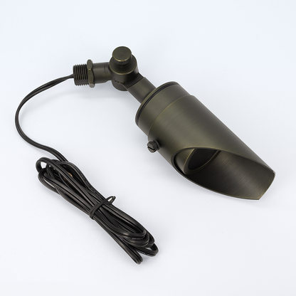 Free Shipping Brass Landscape Lighting LT2106 Adjustable Shroud Compact MR16 Up Light (Lamp not included)