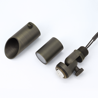 Free Shipping Brass Landscape Lighting LT2104 Adjustable Shroud MR8 Up Light (Lamp not included)