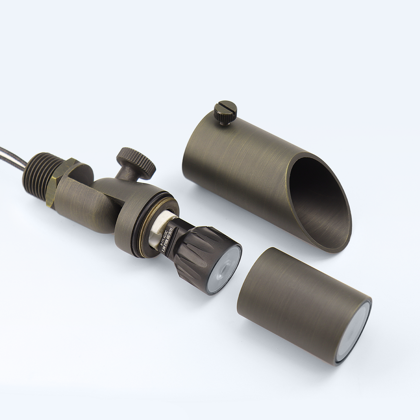 Free Shipping Brass Landscape Lighting LT2104 Adjustable Shroud MR8 Up Light (Lamp not included)