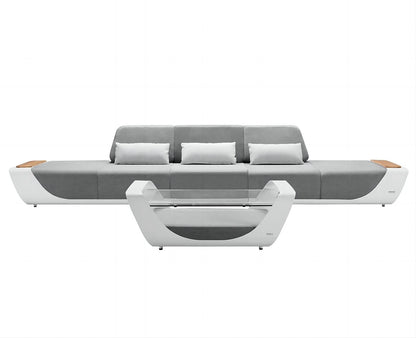 Higold Luxury Outdoor Garden Teak Furniture Sectional Sofa Sets Onda Patio Couch with Coffee Table