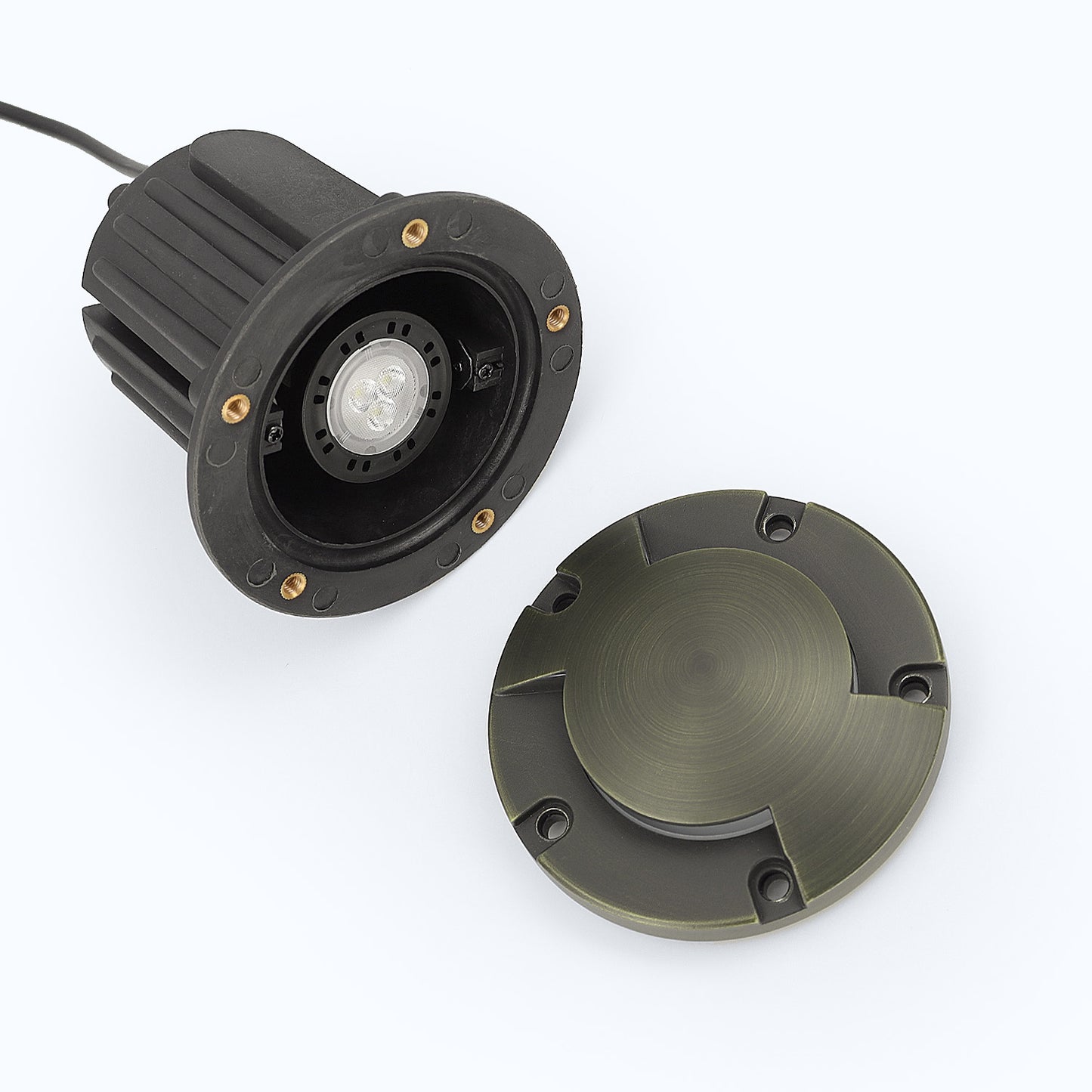 Free Shipping Brass Landscape Lighting LT2204B Two Direction Turret In Ground Well Light (Lamp not included)