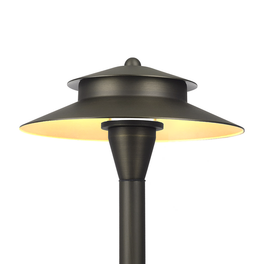 Free Shipping Brass Landscape Lighting LT2405 Two Tier G4 Path Light (Lamp not included)