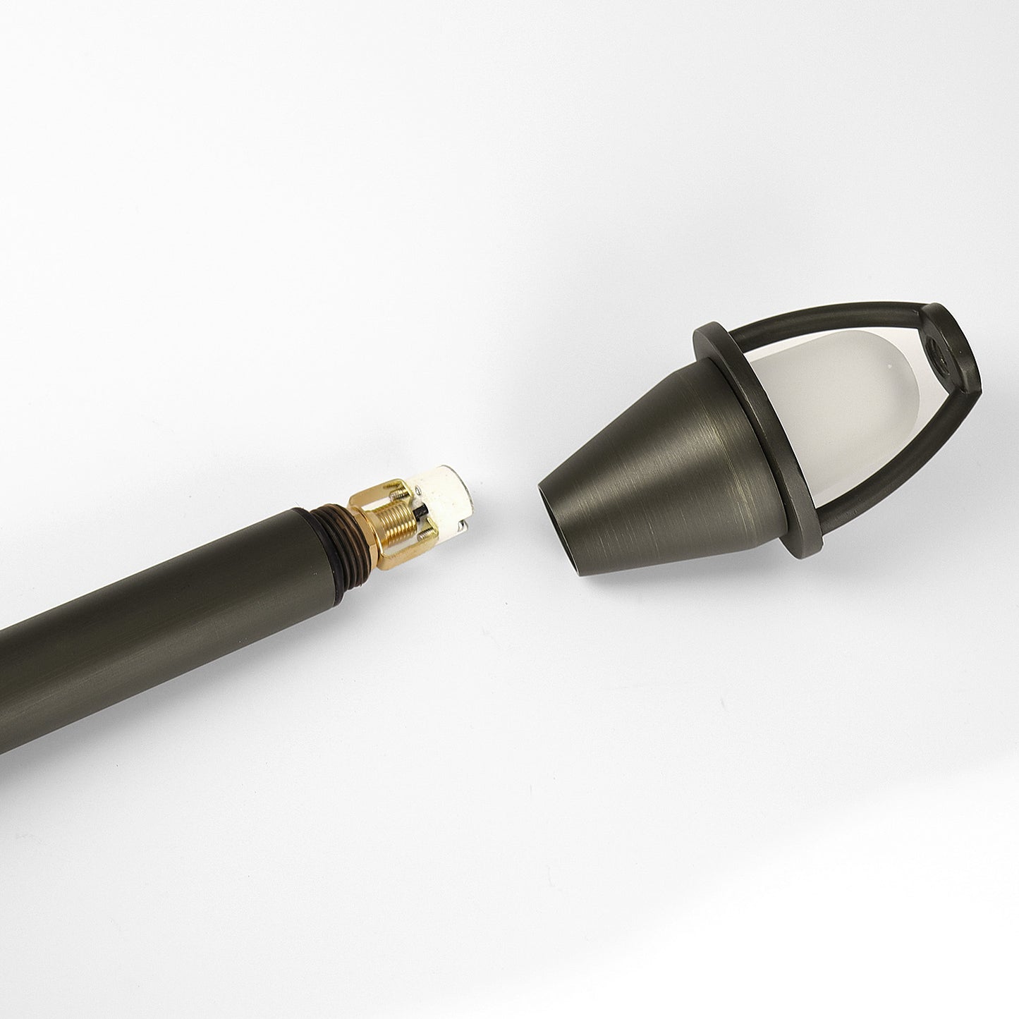 Free Shipping Brass Landscape Lighting LT2412 Classic Umbrella G4 Path Light (Lamp not included)