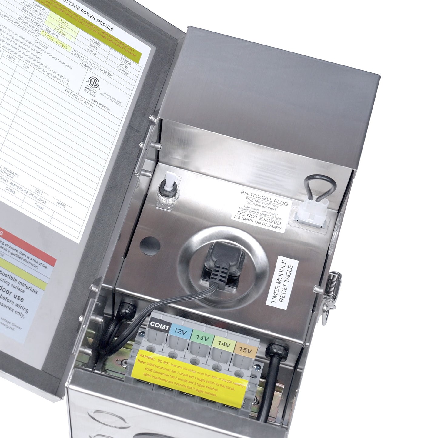 Free Shipping LT3300 300W Multi-tap Low Voltage 12V/13V/14V/15V AC Tranformer