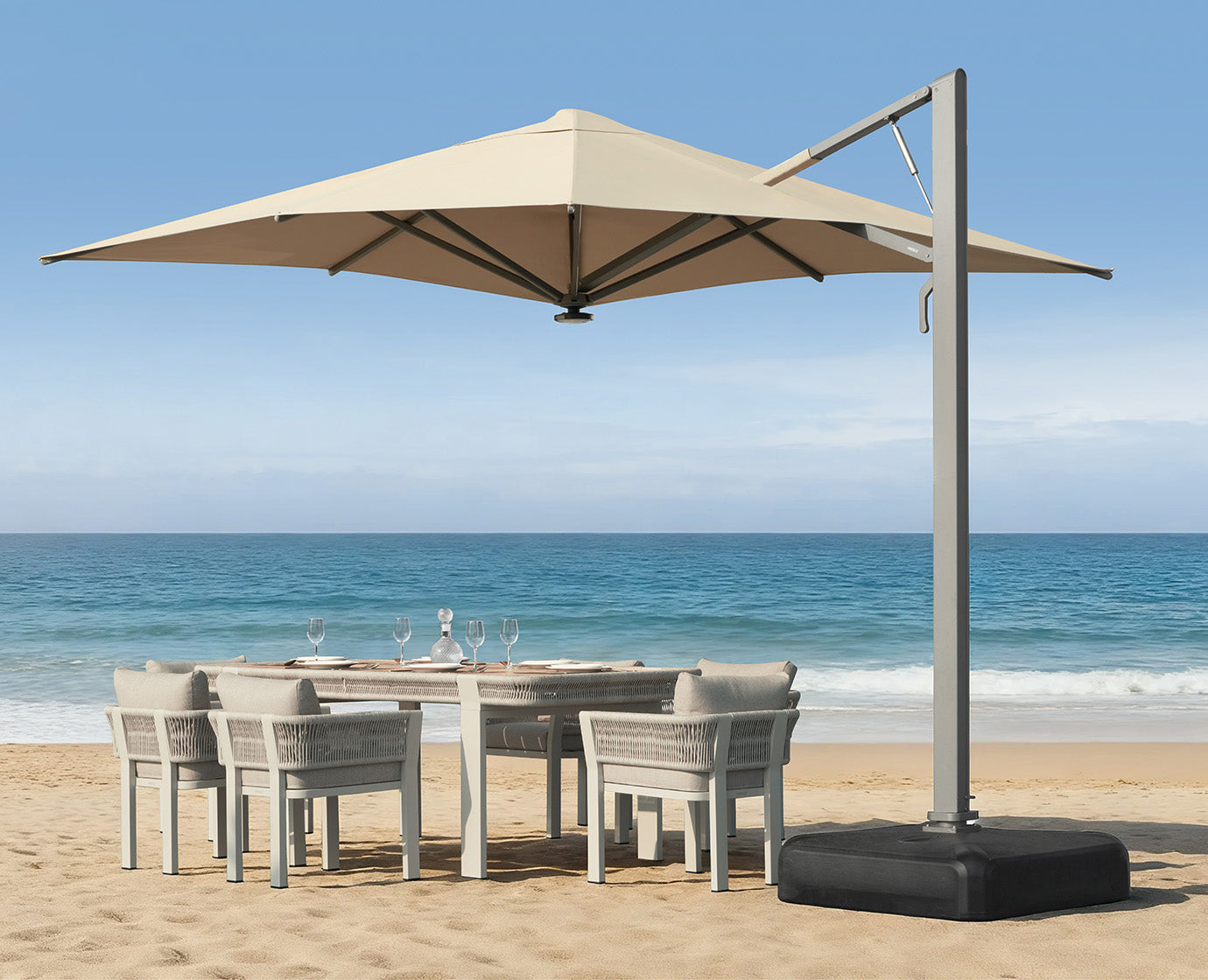 Free Shipping Higold Luxury Parasol Outdoor Furniture For Patio Yard Garden Sunbrella Sunshades Lift Collection