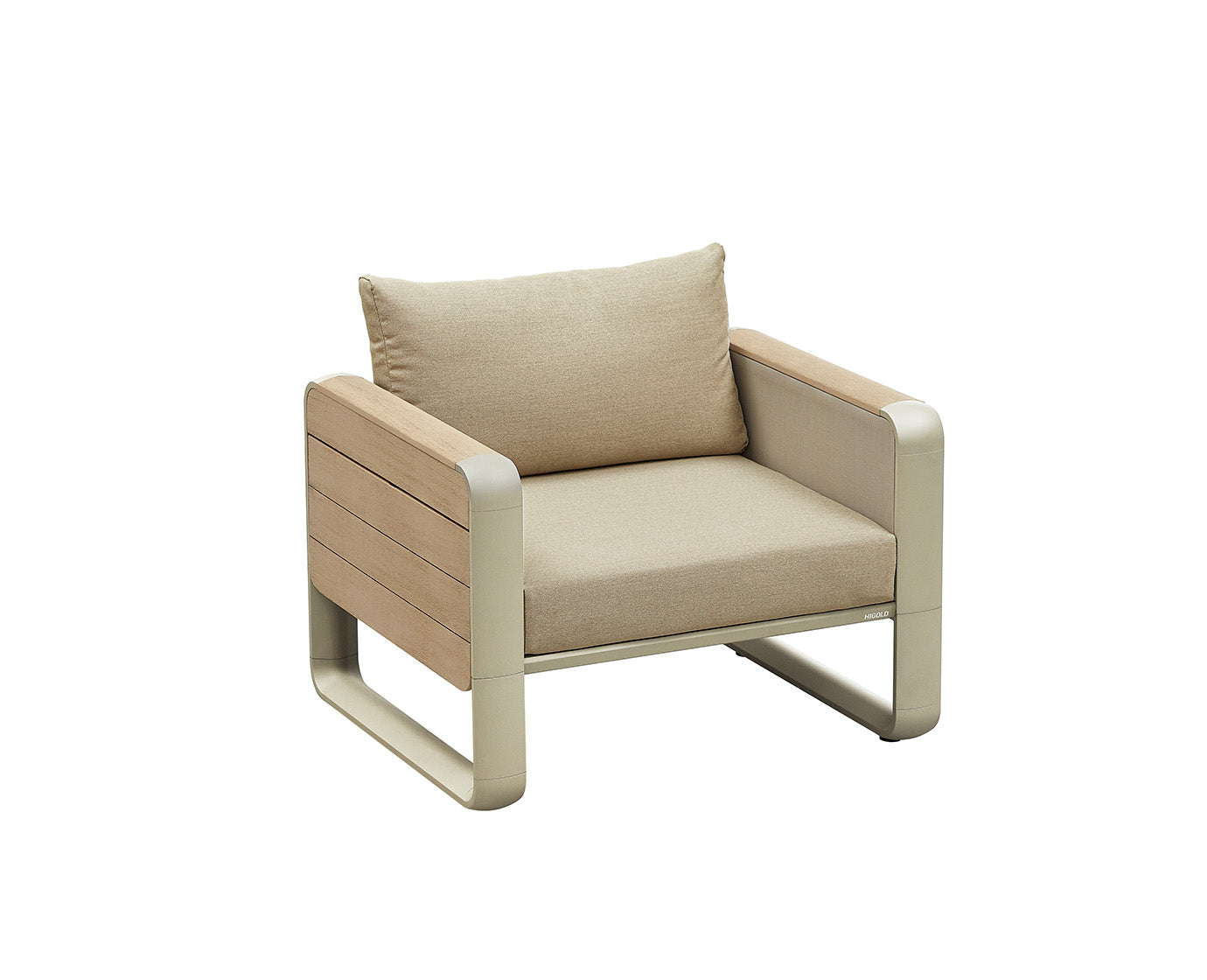 Free Shipping HIGOLD Nottingham Teak Outdoor Furniture 5 Seats Patio Sofa Set With Cushions