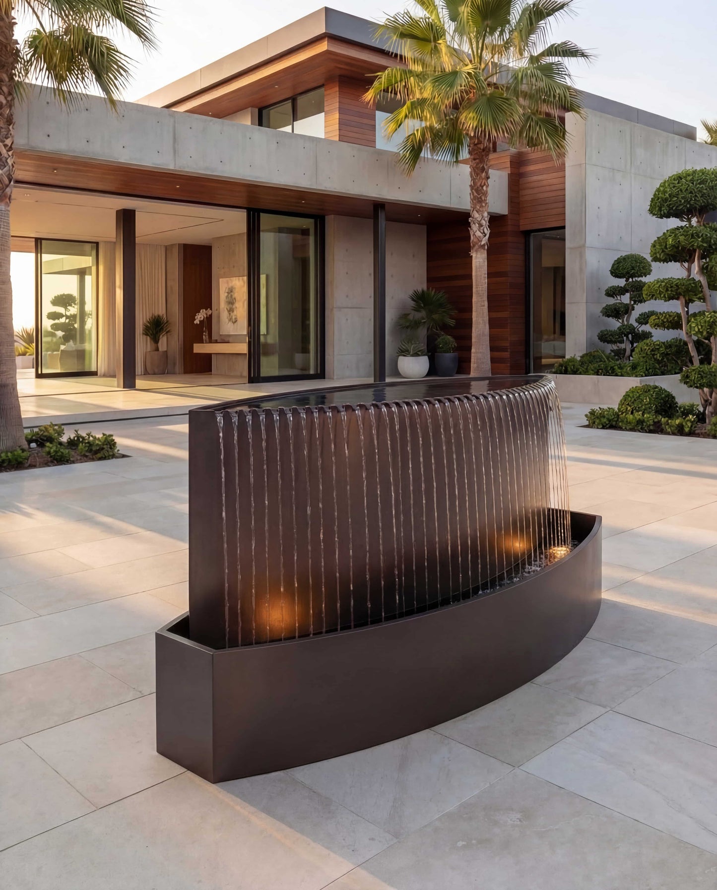 Luxury TKS Architectural Rain-Fall Waterfall AISI 316L Stainless Steel (Marine Grade)