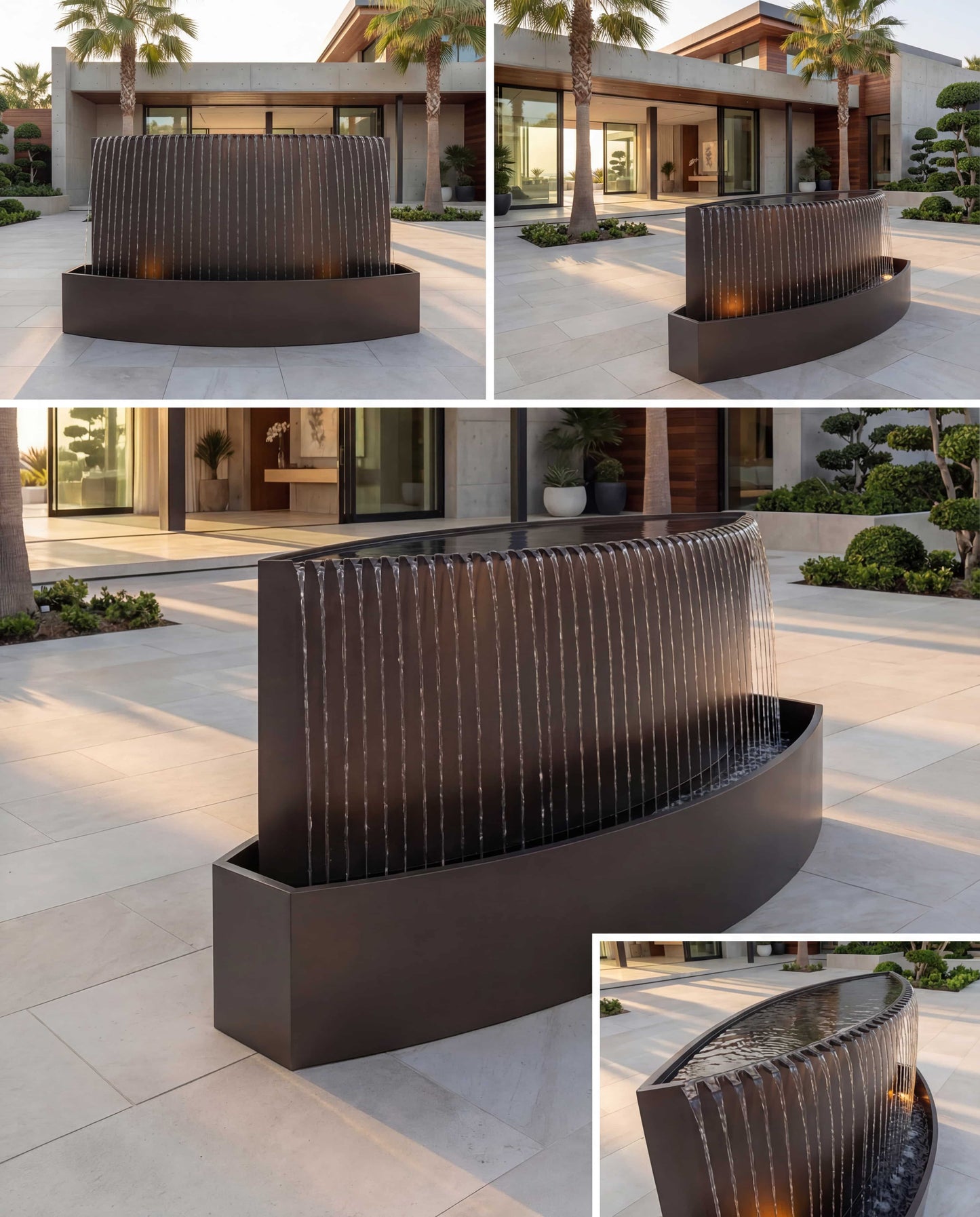 Luxury TKS Architectural Rain-Fall Waterfall AISI 316L Stainless Steel (Marine Grade)