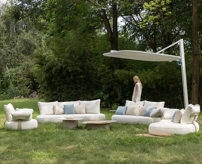 Free Shipping HIGOLD Calla Teak Outdoor Furniture 5 Seats Patio Sofa Set With Cushions