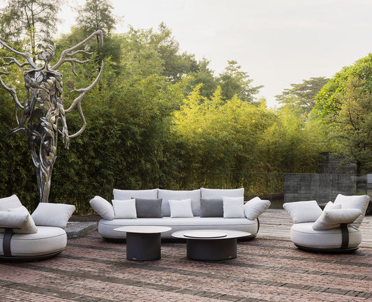 Free Shipping HIGOLD Calla Teak Outdoor Furniture 5 Seats Patio Sofa Set With Cushions