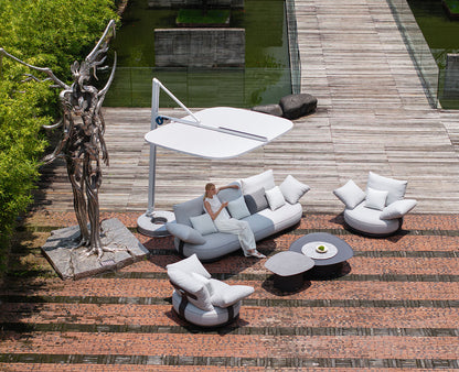 Free Shipping HIGOLD Calla Teak Outdoor Furniture 5 Seats Patio Sofa Set With Cushions