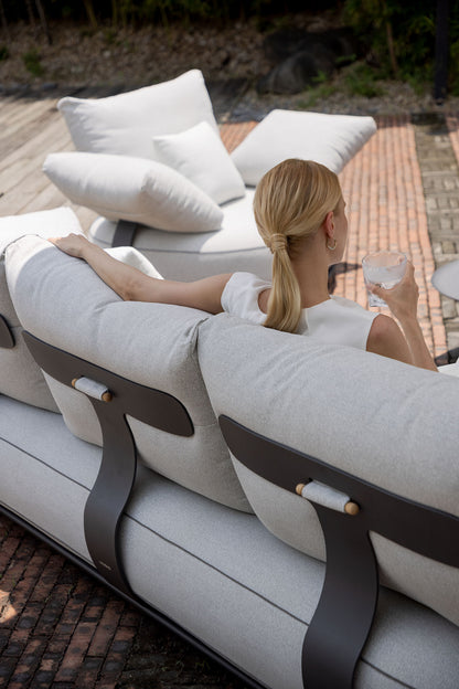 Free Shipping HIGOLD Calla Teak Outdoor Furniture 5 Seats Patio Sofa Set With Cushions