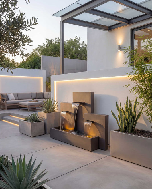 Luxury CW300 Architectural Triple-Tier Waterfall AISI 316L Stainless Steel (Marine Grade)