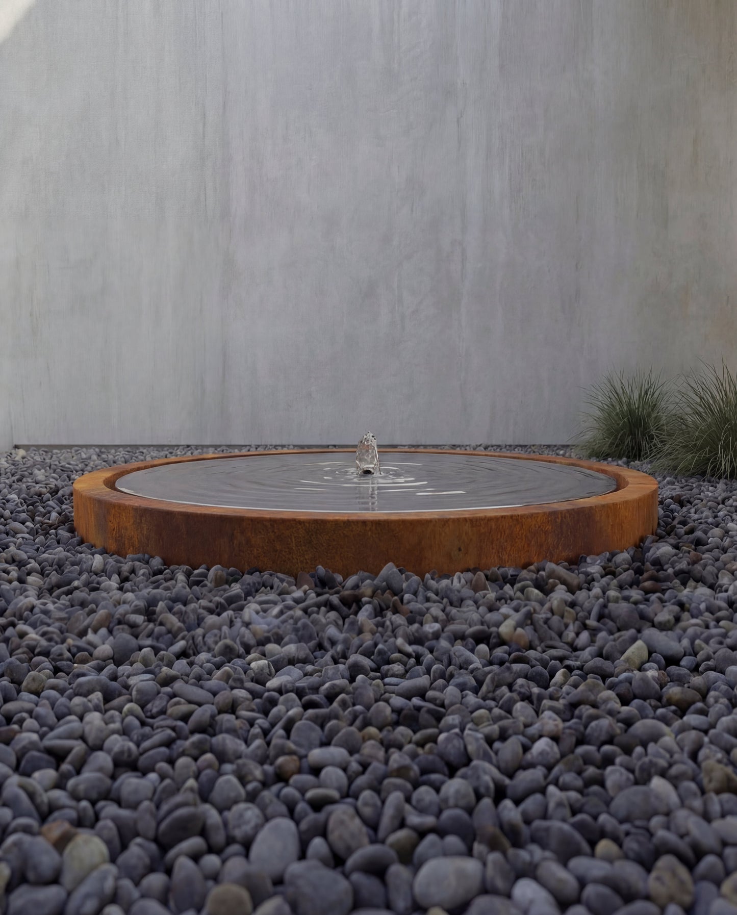 Luxury KOYS Corten Architectural Mirror-Disc Fountain