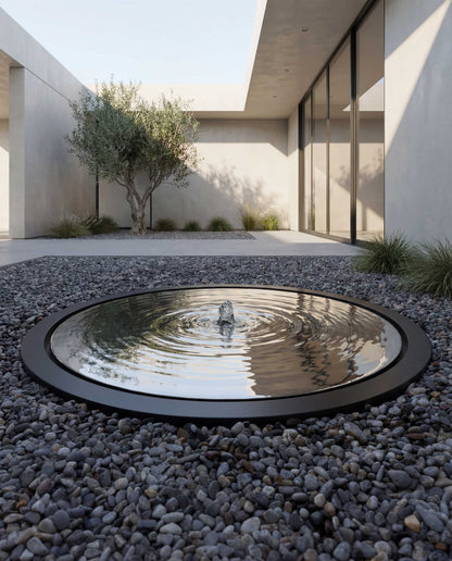Luxury KOYS Architectural Mirror-Disc Fountain 316L Marine Grade Stainless Steel