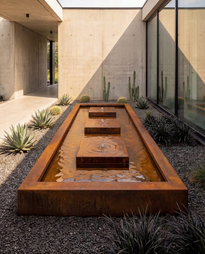 Luxury KYSB-Pathway Corten Architectural Waterway Fountain