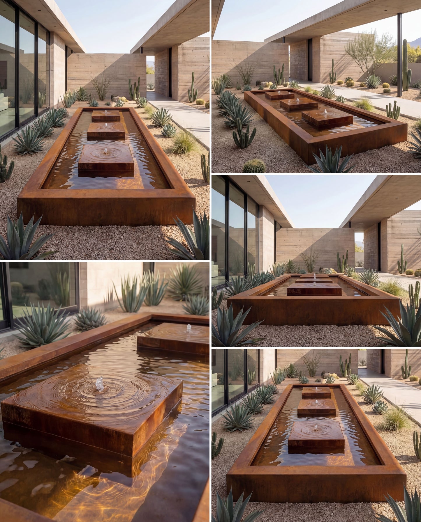 Luxury KYSB-Pathway Corten Architectural Waterway Fountain